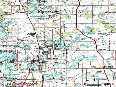 Lake Shangrila topographic map