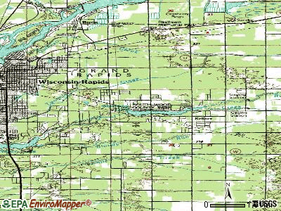 Lake Wazeecha topographic map