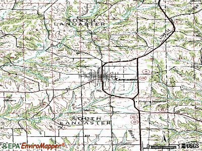 Lancaster topographic map