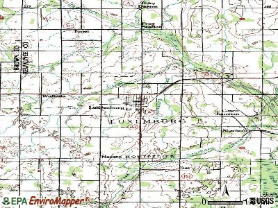 Luxemburg topographic map