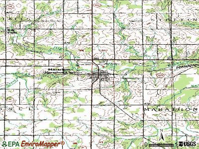 Marathon City topographic map