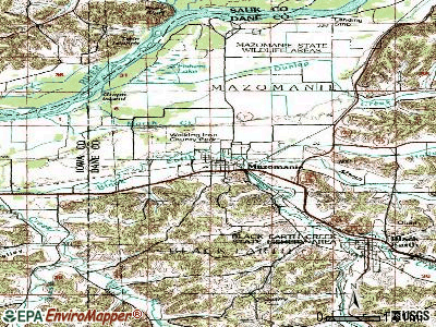 Mazomanie topographic map