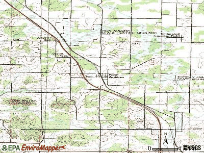 New Auburn topographic map