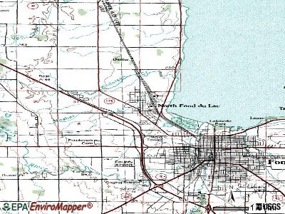 North Fond du Lac topographic map