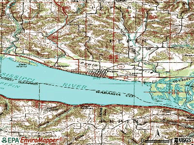 Pepin topographic map