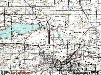 Pewaukee topographic map