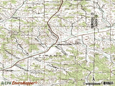 Pigeon Falls topographic map