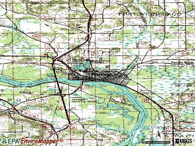 Portage topographic map