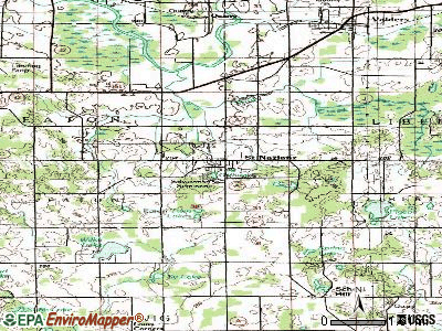 St. Nazianz topographic map