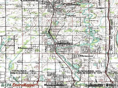 Thiensville topographic map