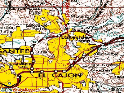 Winter Gardens topographic map