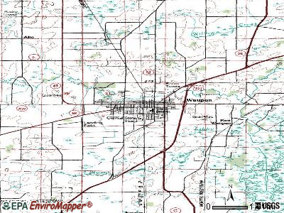 Waupun topographic map