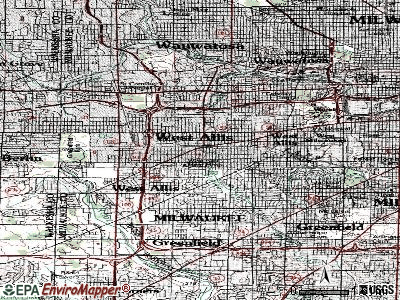 West Allis topographic map