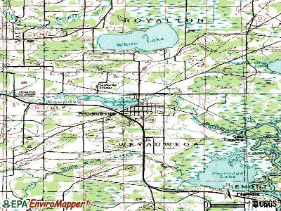 Weyauwega topographic map