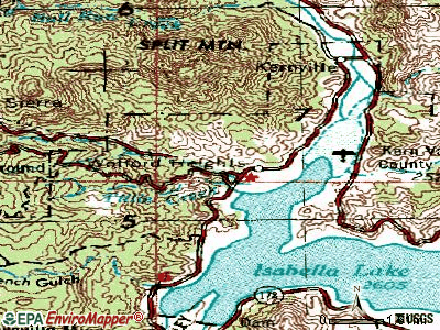 Wofford Heights topographic map