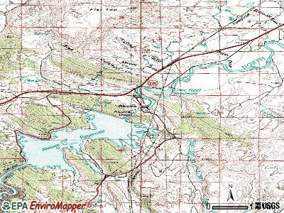 Alcova topographic map