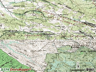 Woodacre topographic map
