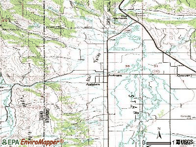 Auburn topographic map