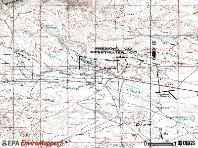Bairoil topographic map