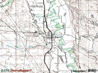 Basin topographic map