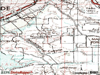 Woodcrest topographic map