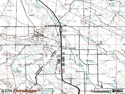 Frannie topographic map