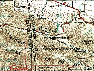 Wrightwood topographic map