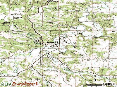 Hulett topographic map