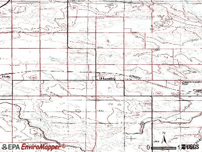 Huntley topographic map