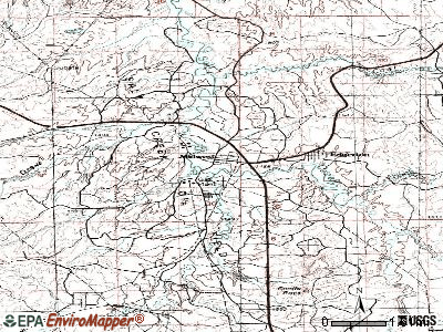 Midwest topographic map