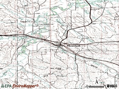 Moorcroft topographic map