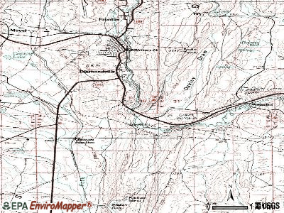 Oakley topographic map