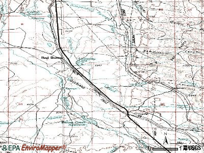 The Buttes topographic map