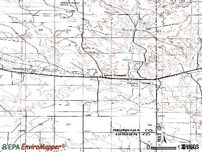 Van Tassell topographic map