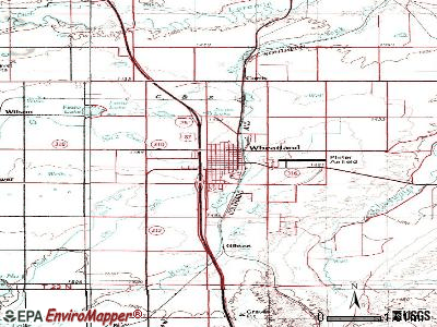 Wheatland topographic map