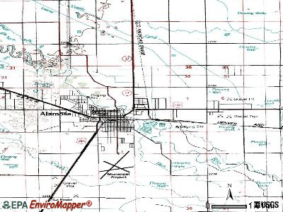 Alamosa East topographic map