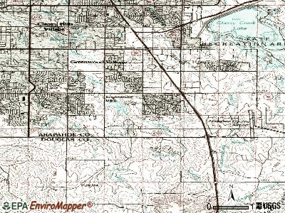 Castlewood topographic map