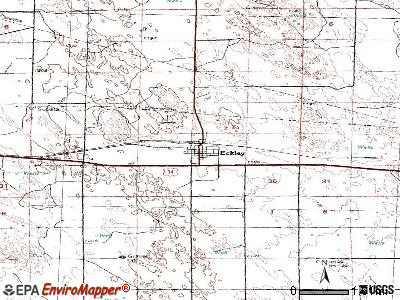 Eckley topographic map