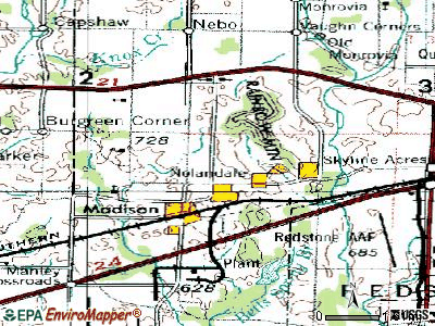 Madison topographic map