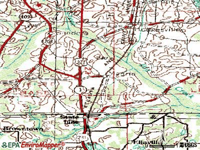 Madrid topographic map