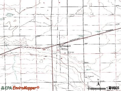 Haswell topographic map