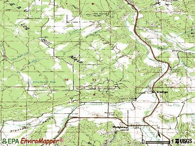 Loghill Village topographic map