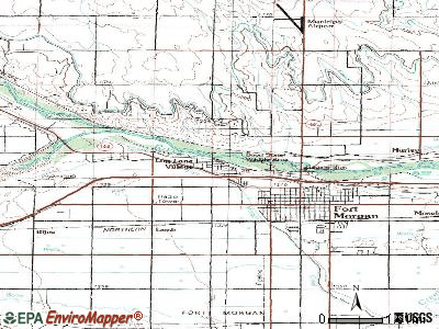 Log Lane Village topographic map