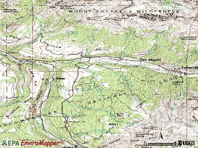 Mountain Village topographic map