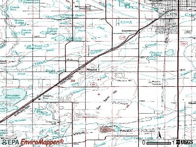 Niwot topographic map