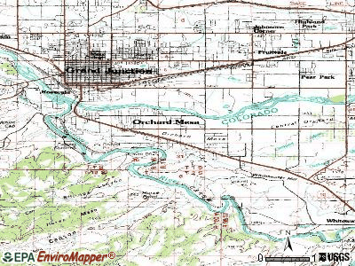 Orchard Mesa topographic map