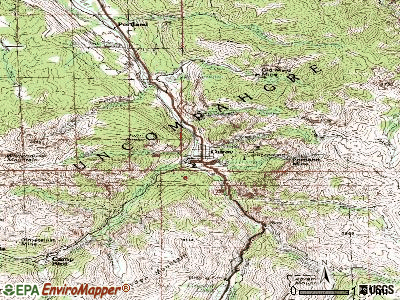 Ouray topographic map. Birthplace of: William Lee Knous - (1889-1959), 