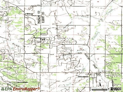 Ponderosa Park topographic map