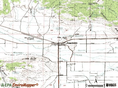 Saguache topographic map