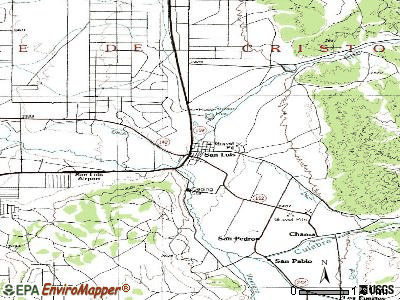 San Luis topographic map